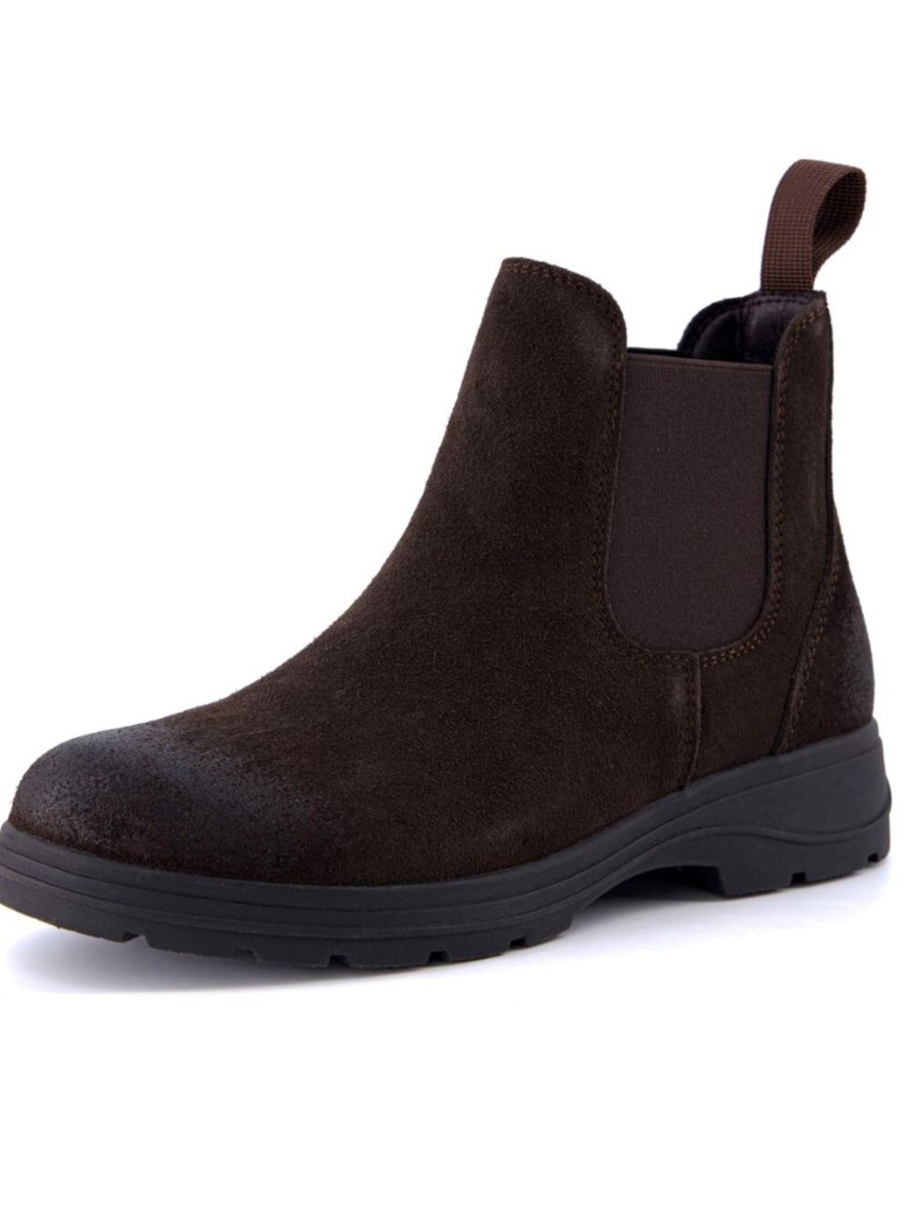 Britain Genuine Suede Chelsea Ankle Boots for Women